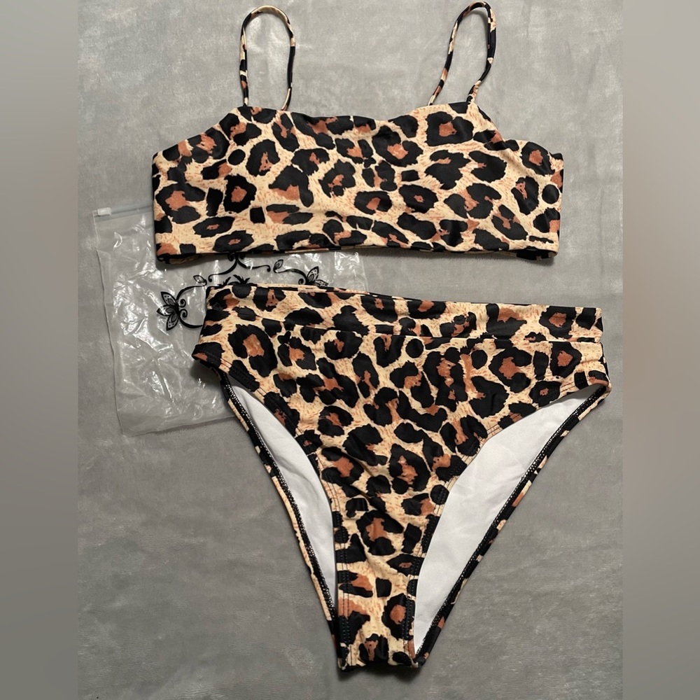 Cheetah print zaful bikini/ swimsuit/ 2 piece